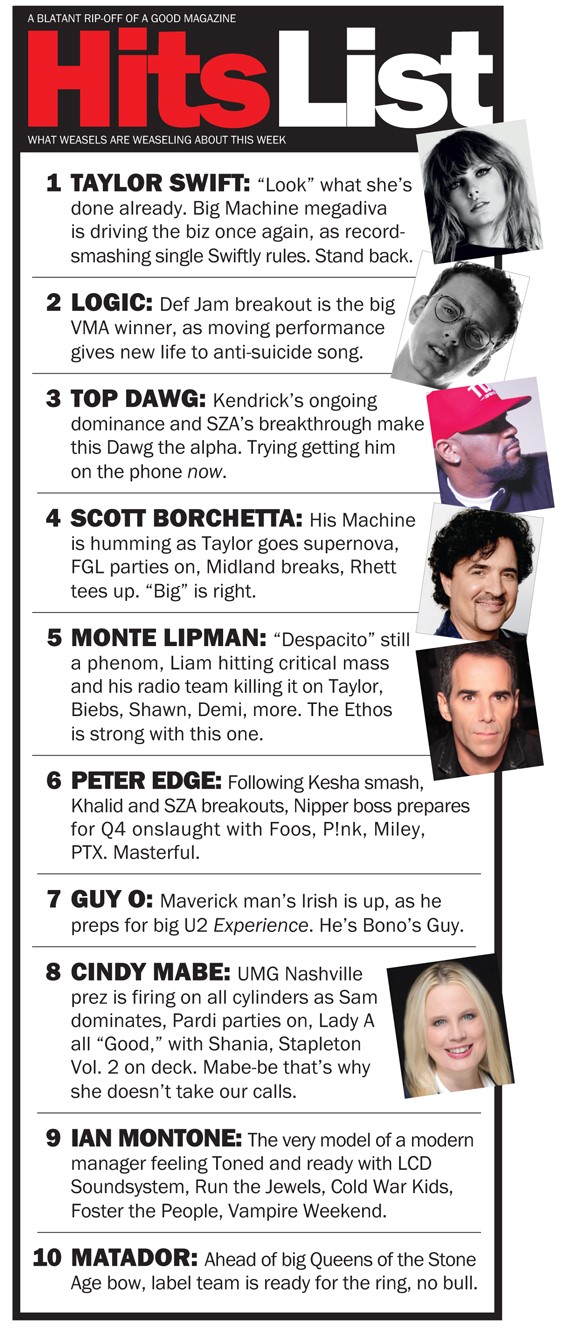 A HITS LIST FOR LABOR DAY